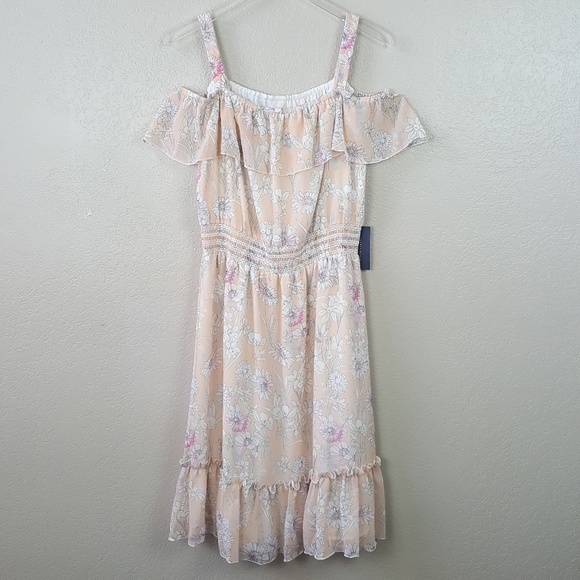 Tommy Hilfiger Cold Shoulder Floral Boho Dress 14 - Picture 2 of 8